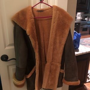Burberry Shearling Wool coat.